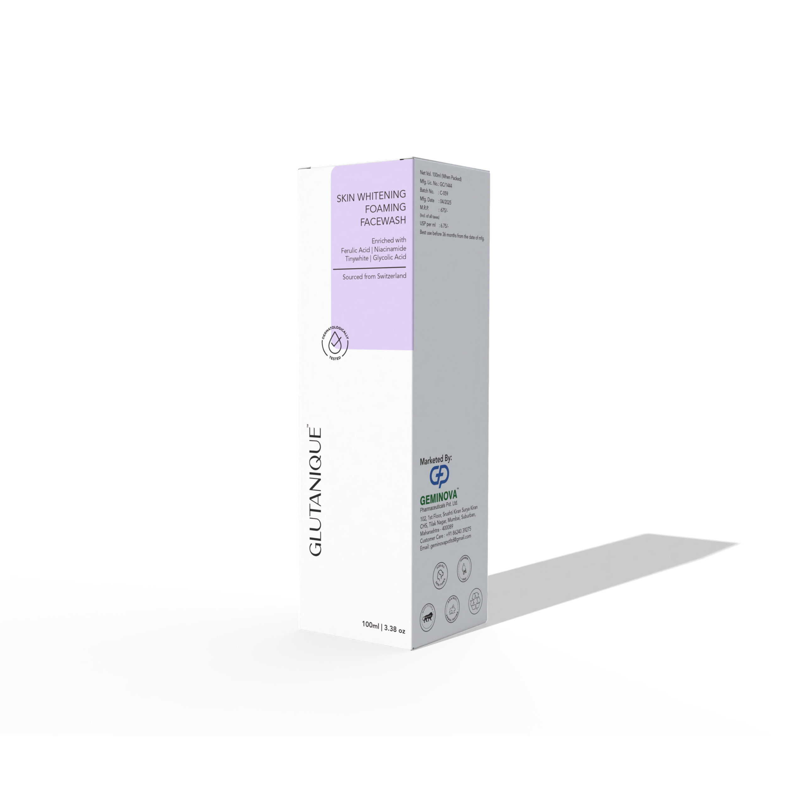GLUTANIQUE Skin Whitening Foaming Facewash-image
