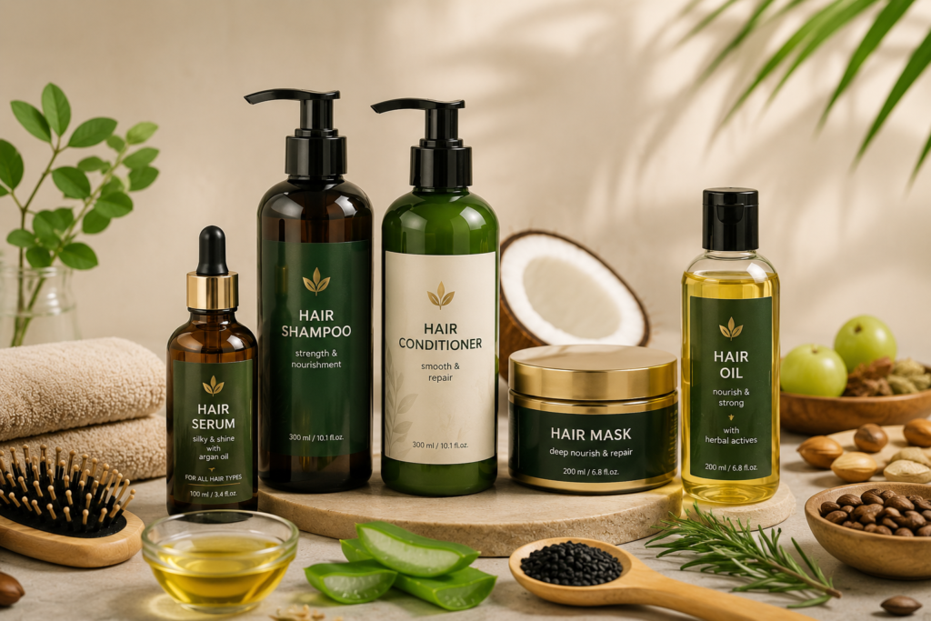 Start a Haircare Brand in India with premium haircare products manufactured using modern formulation and GMP-certified production.